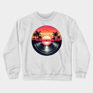 Yacht Rock Vinyl Record Crewneck Sweatshirt